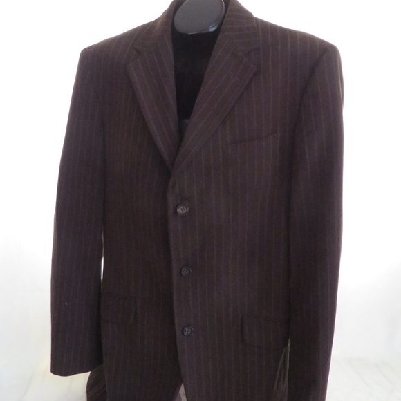 Banana Republic Other - Banana Republic Brown Striped Cotton Blazer 42Long
